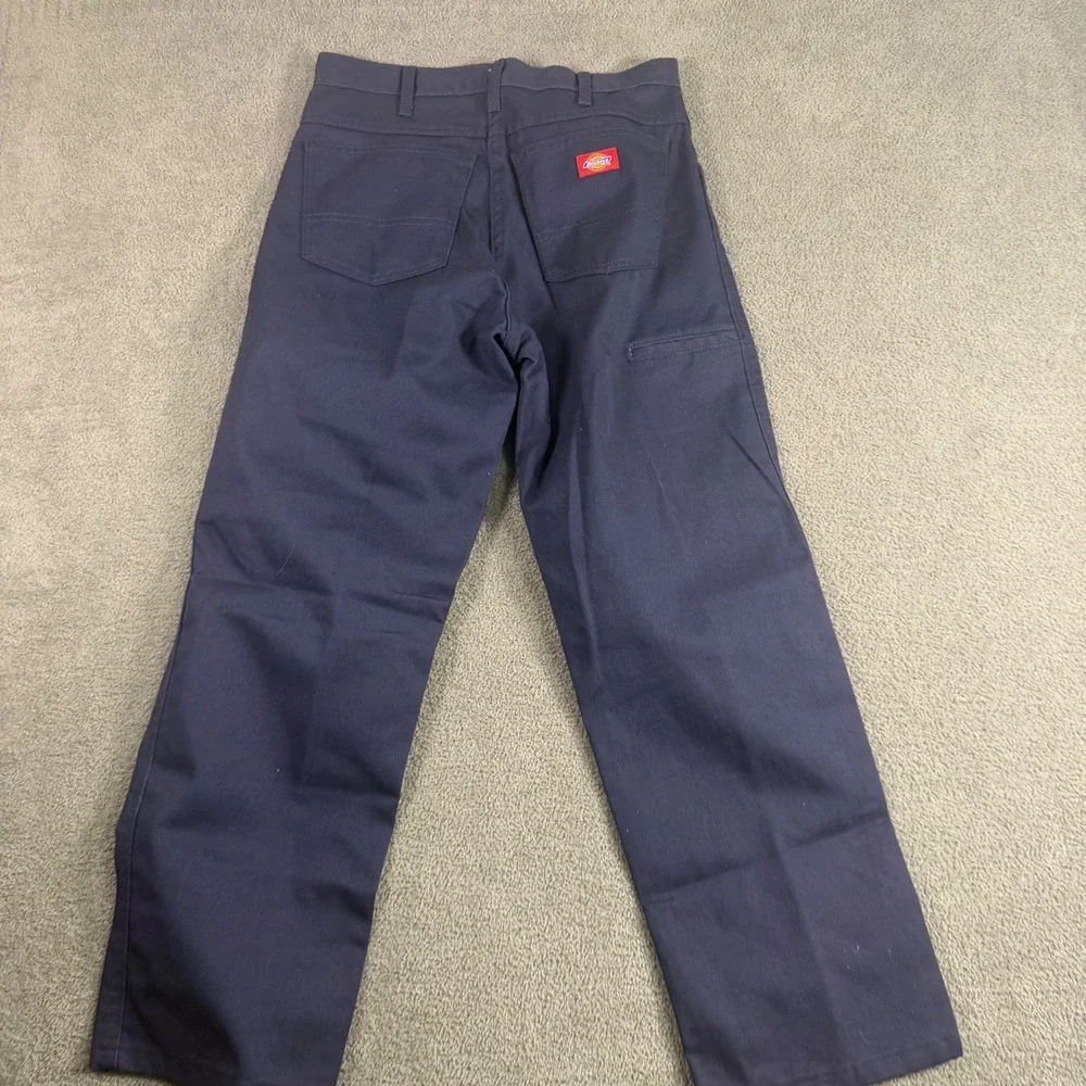 Dickies Mens Regular Fit Navy Blue Work Pants C798DN Straight Leg Twill 32 UL